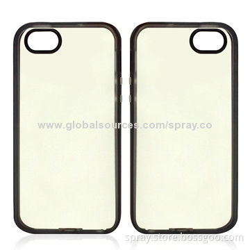 Soft TPU Case Black Border with Frosted Rear Cover Skin for iPhone 5 and 5S Smart Phone
